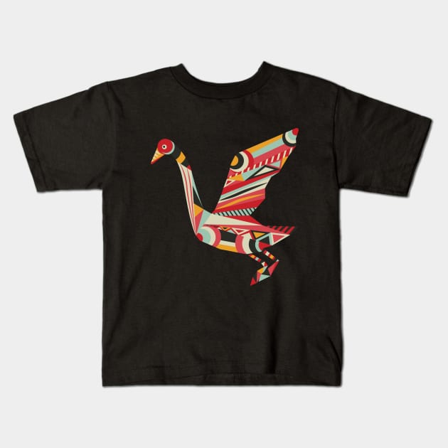 Japanese Origami Geometry Kids T-Shirt by Urban_Vintage